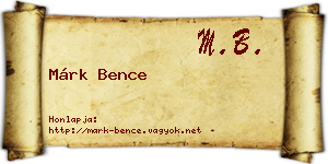 Márk Bence névjegykártya
