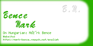 bence mark business card